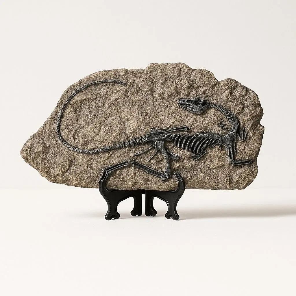 Dinosaur Skeleton in Stone - Fossil Art Series