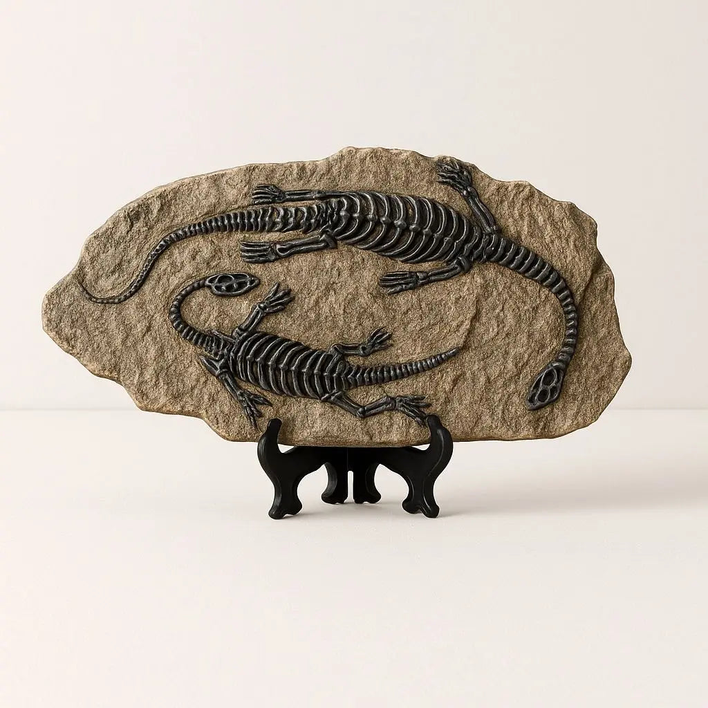 Dinosaur Skeleton in Stone - Fossil Art Series
