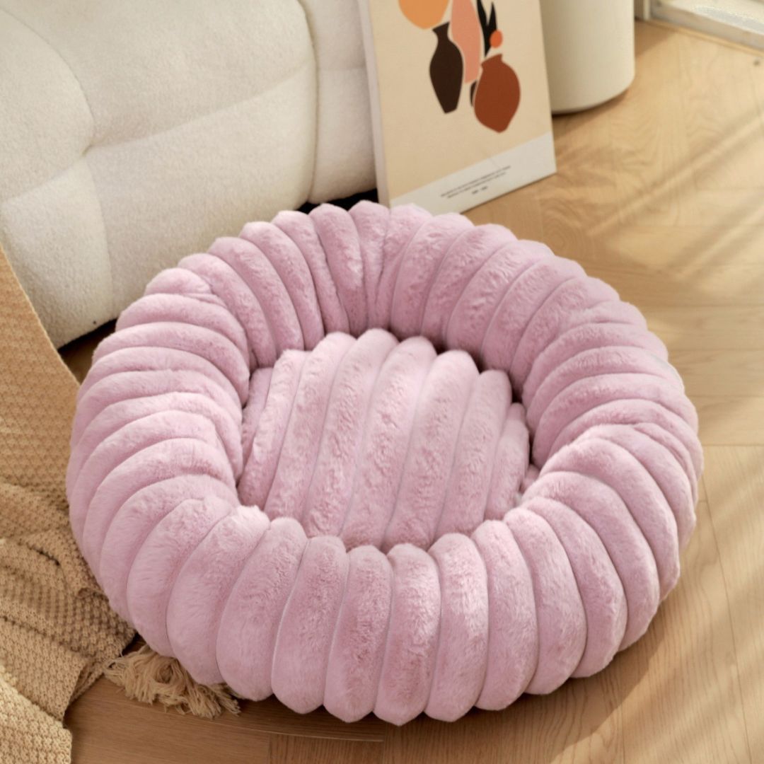 Elina Plush Round Dog Bed