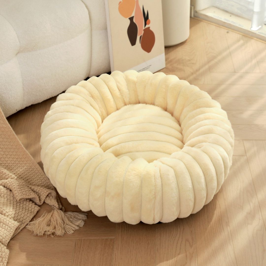 Elina Plush Round Dog Bed
