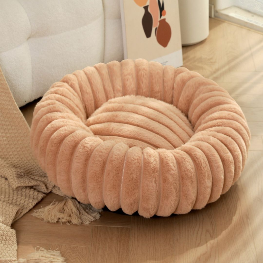 Elina Plush Round Dog Bed