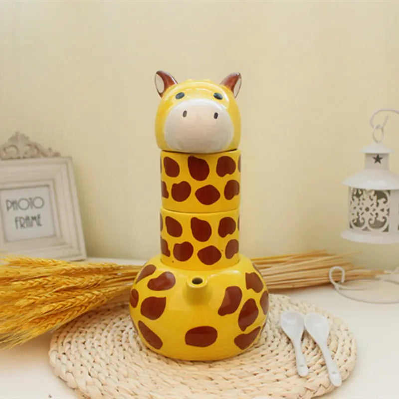 Elaris Giraffe Ceramic Teapot Set