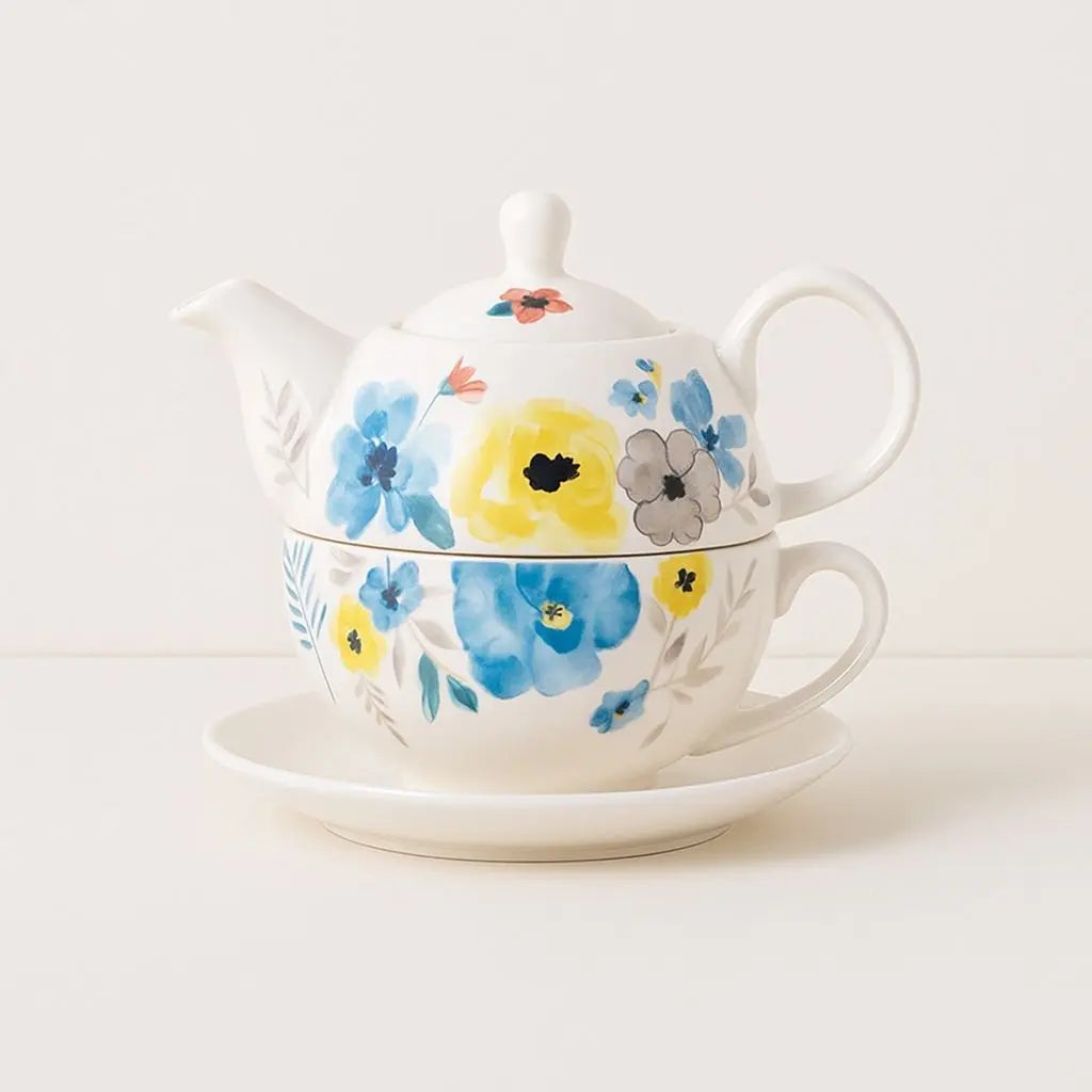 Elora Ceramic Floral Tea-for-One Set