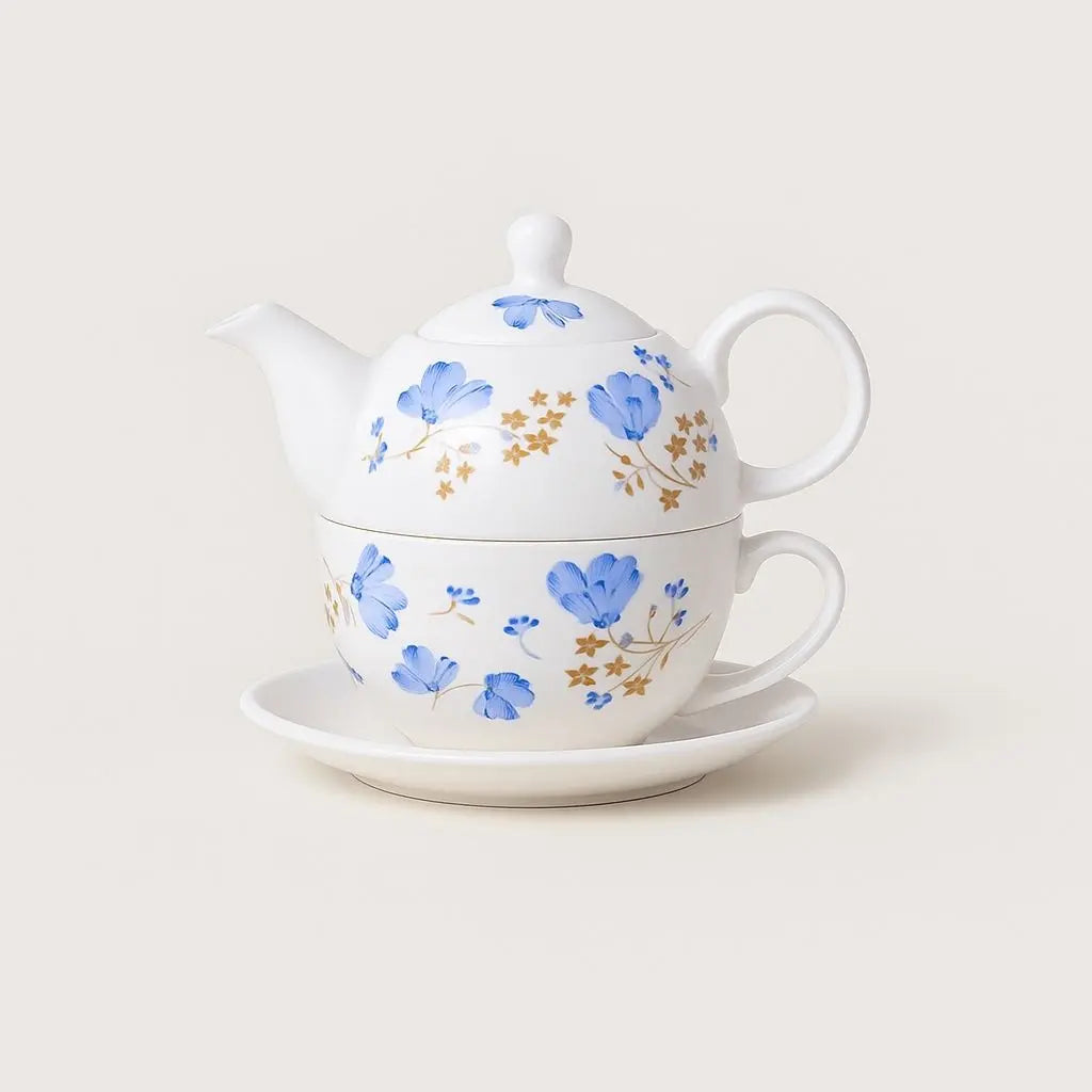 Elora Ceramic Floral Tea-for-One Set