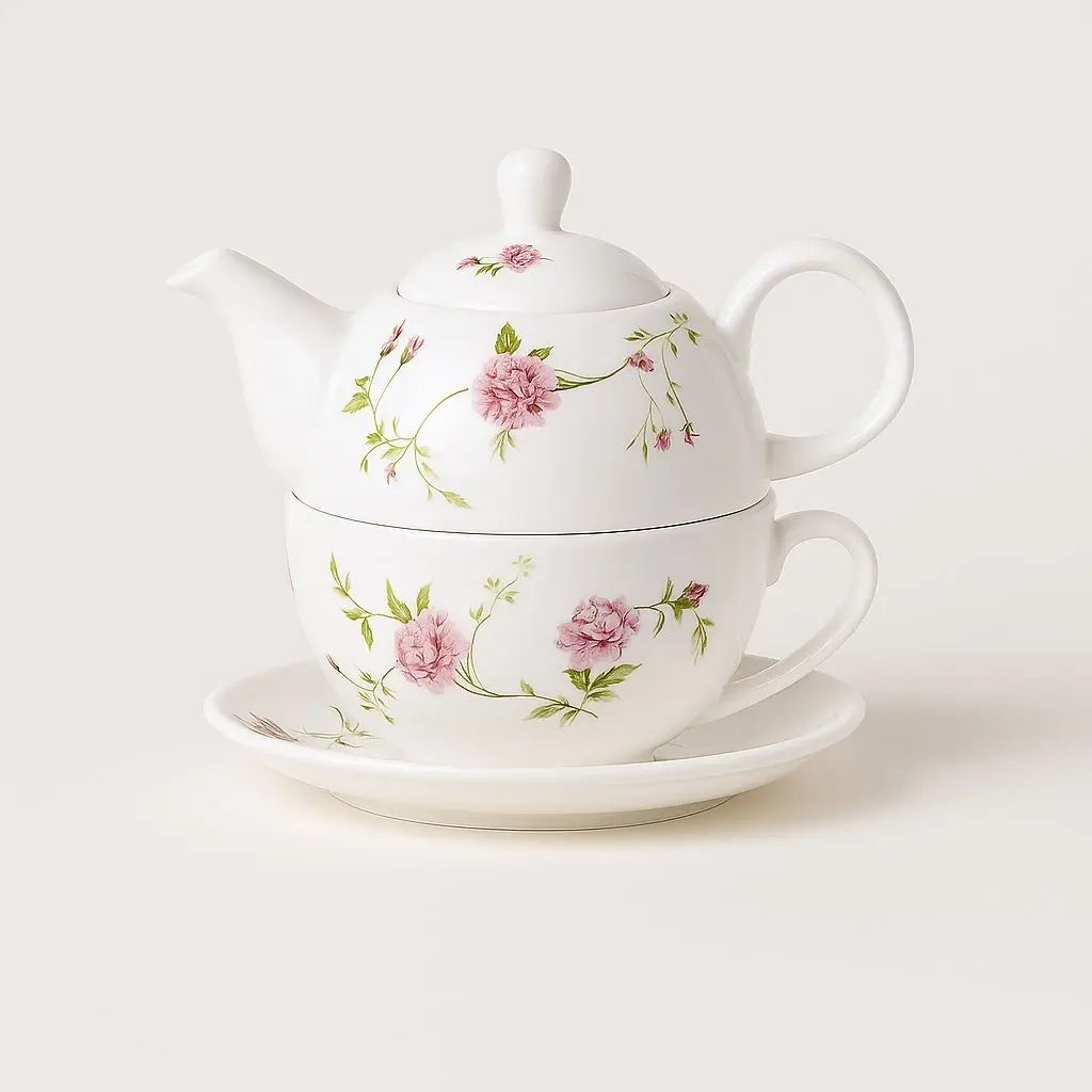 Elora Ceramic Floral Tea-for-One Set