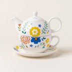 Elora Ceramic Floral Tea-for-One Set