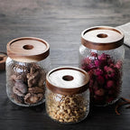 Evelyn Acacia-Lid Glass Storage Jar