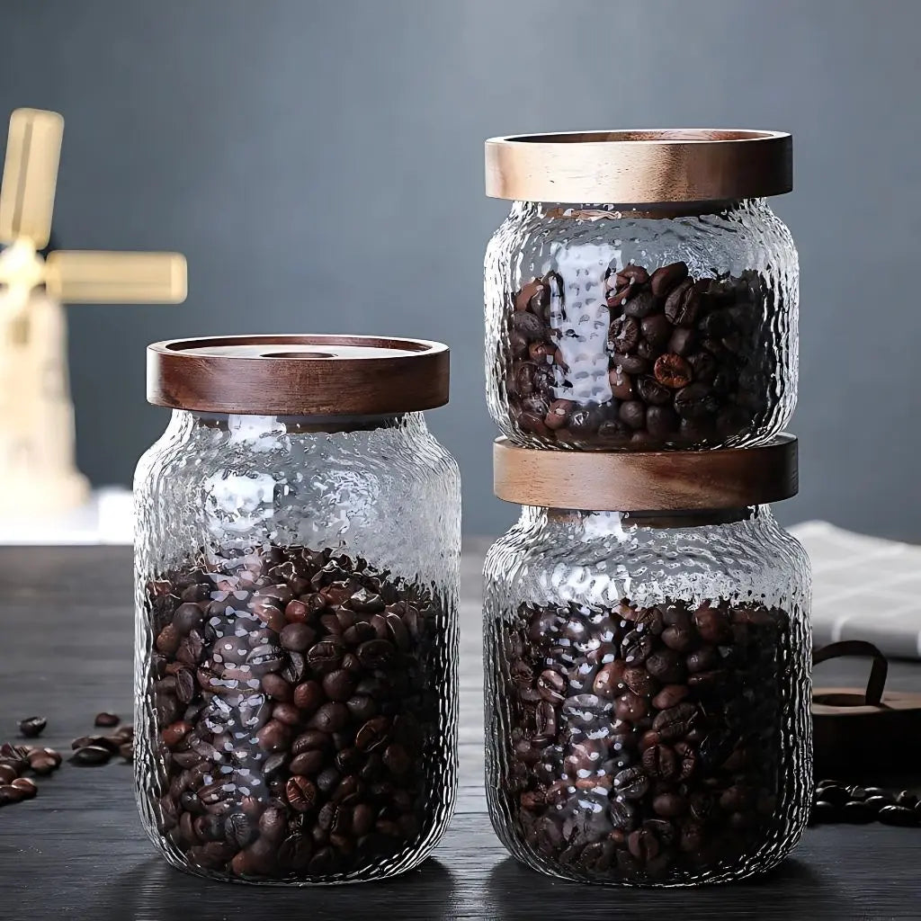 Evelyn Acacia-Lid Glass Storage Jar