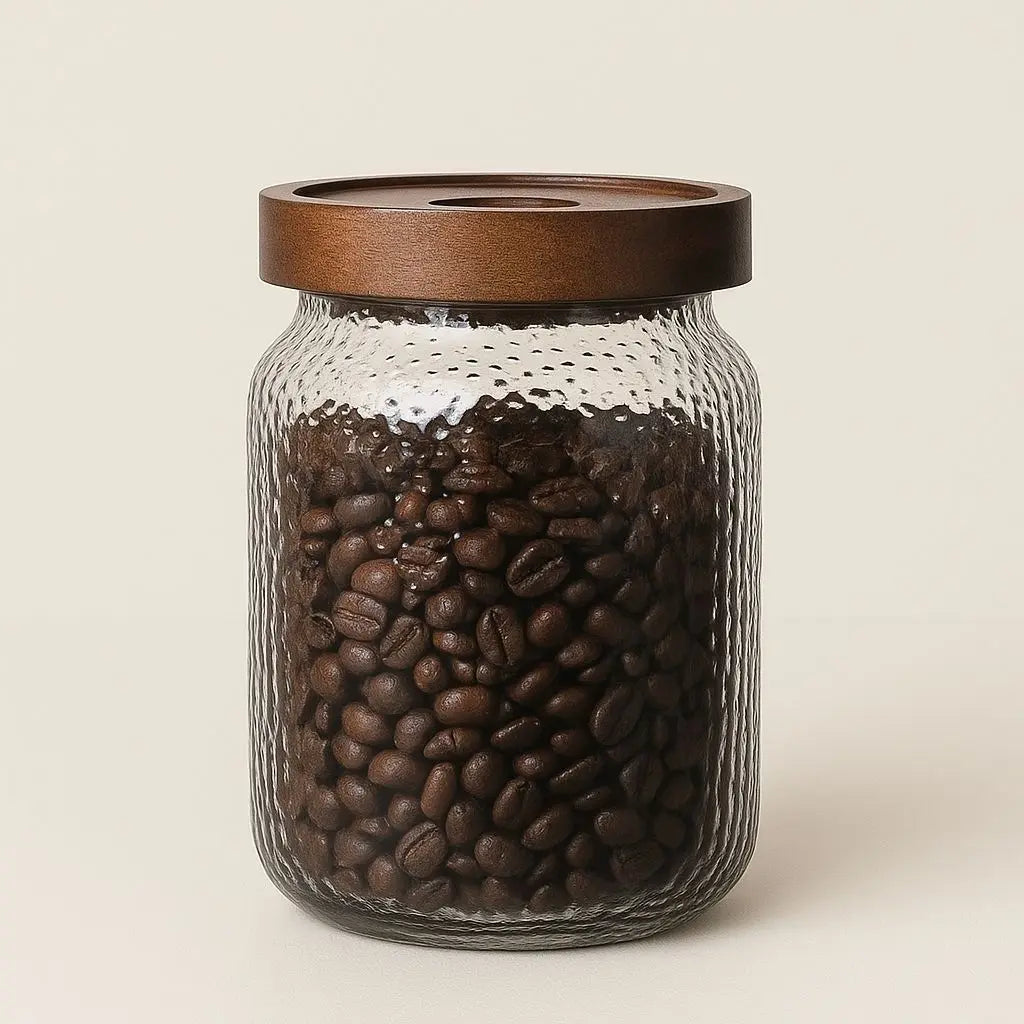 Evelyn Acacia-Lid Glass Storage Jar