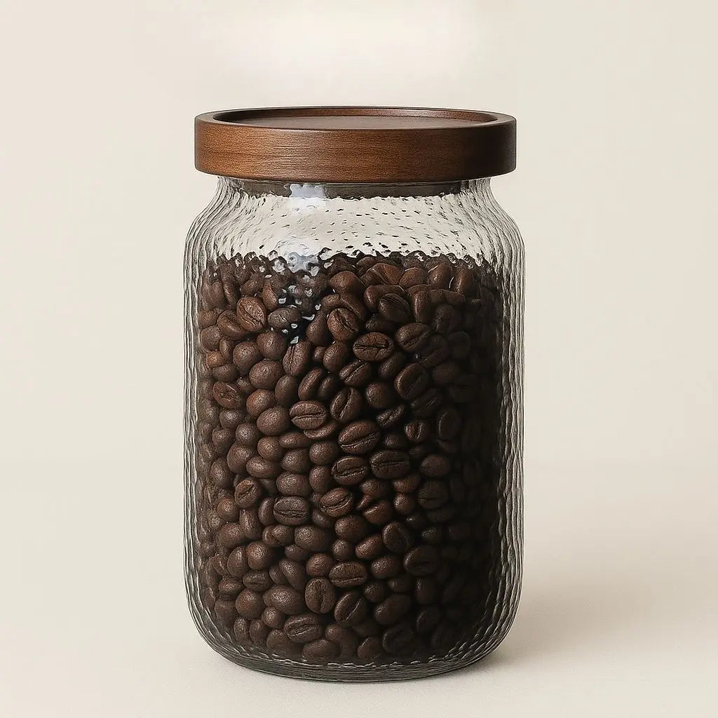 Evelyn Acacia-Lid Glass Storage Jar