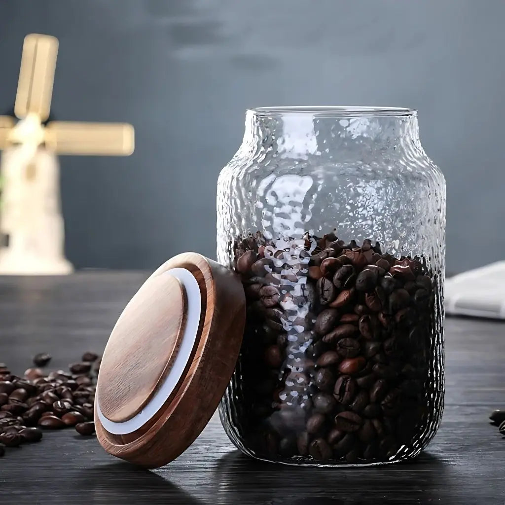 Evelyn Acacia-Lid Glass Storage Jar