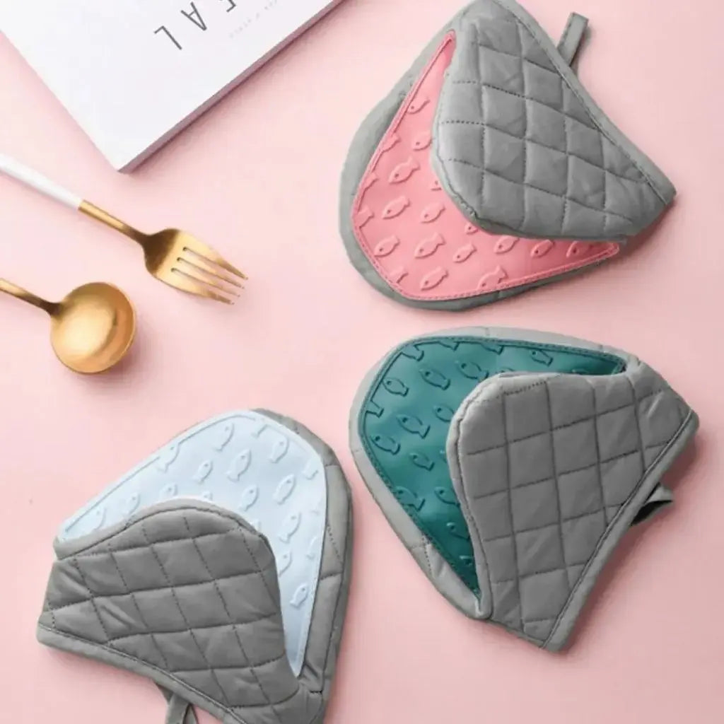 Aurelia Heat-Resistant Silicone Cotton Oven Mitt