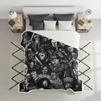 Damien Horror Cotton Fleece Blanket