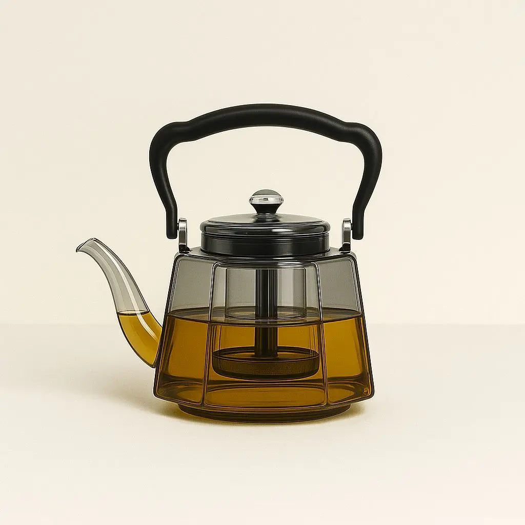 Flix Halcyon Heat-Resistant Glass Teapot With Infuser