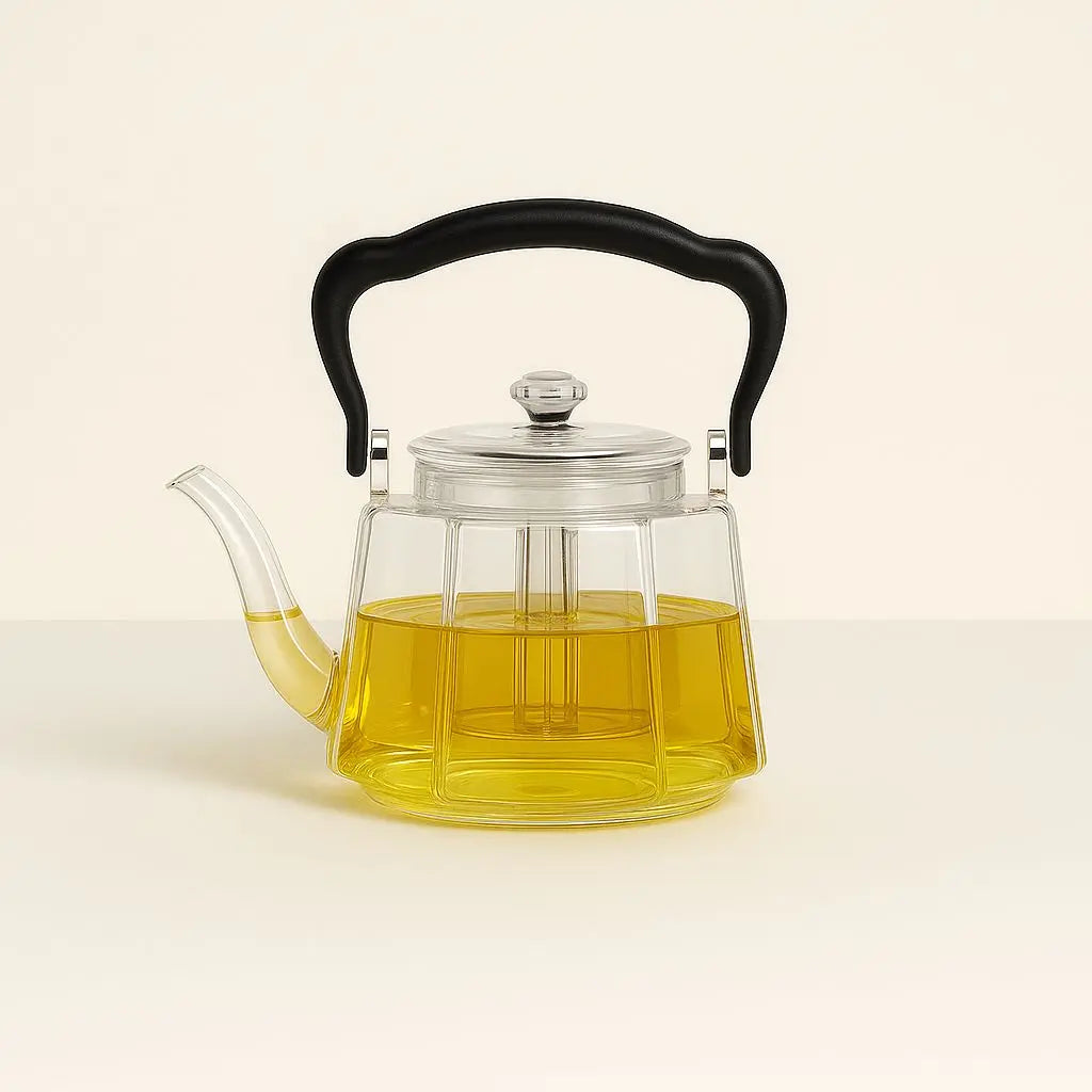 Flix Halcyon Heat-Resistant Glass Teapot With Infuser