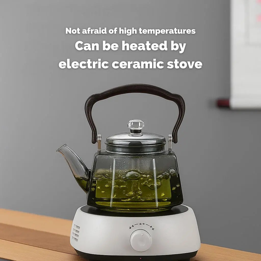 Flix Halcyon Heat-Resistant Glass Teapot With Infuser
