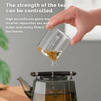 Flix Halcyon Heat-Resistant Glass Teapot With Infuser