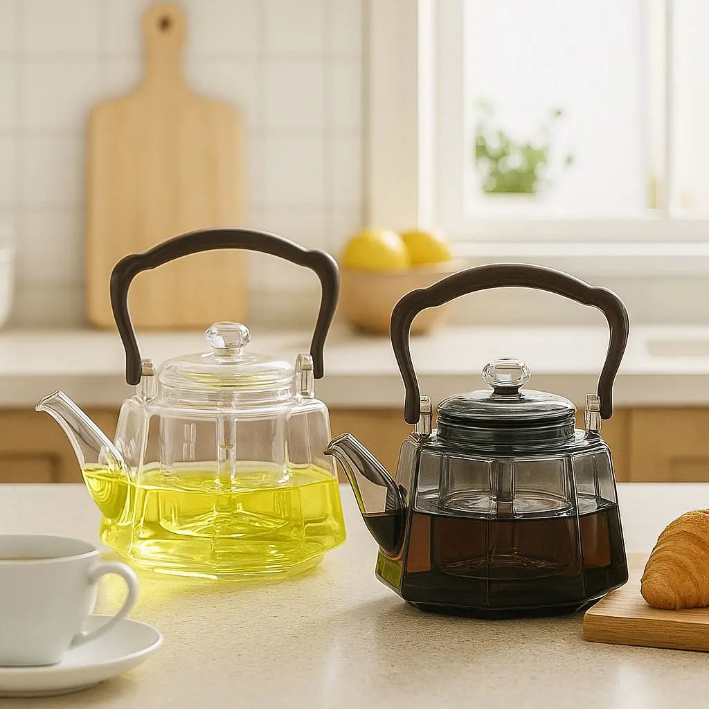 Flix Halcyon Heat-Resistant Glass Teapot With Infuser
