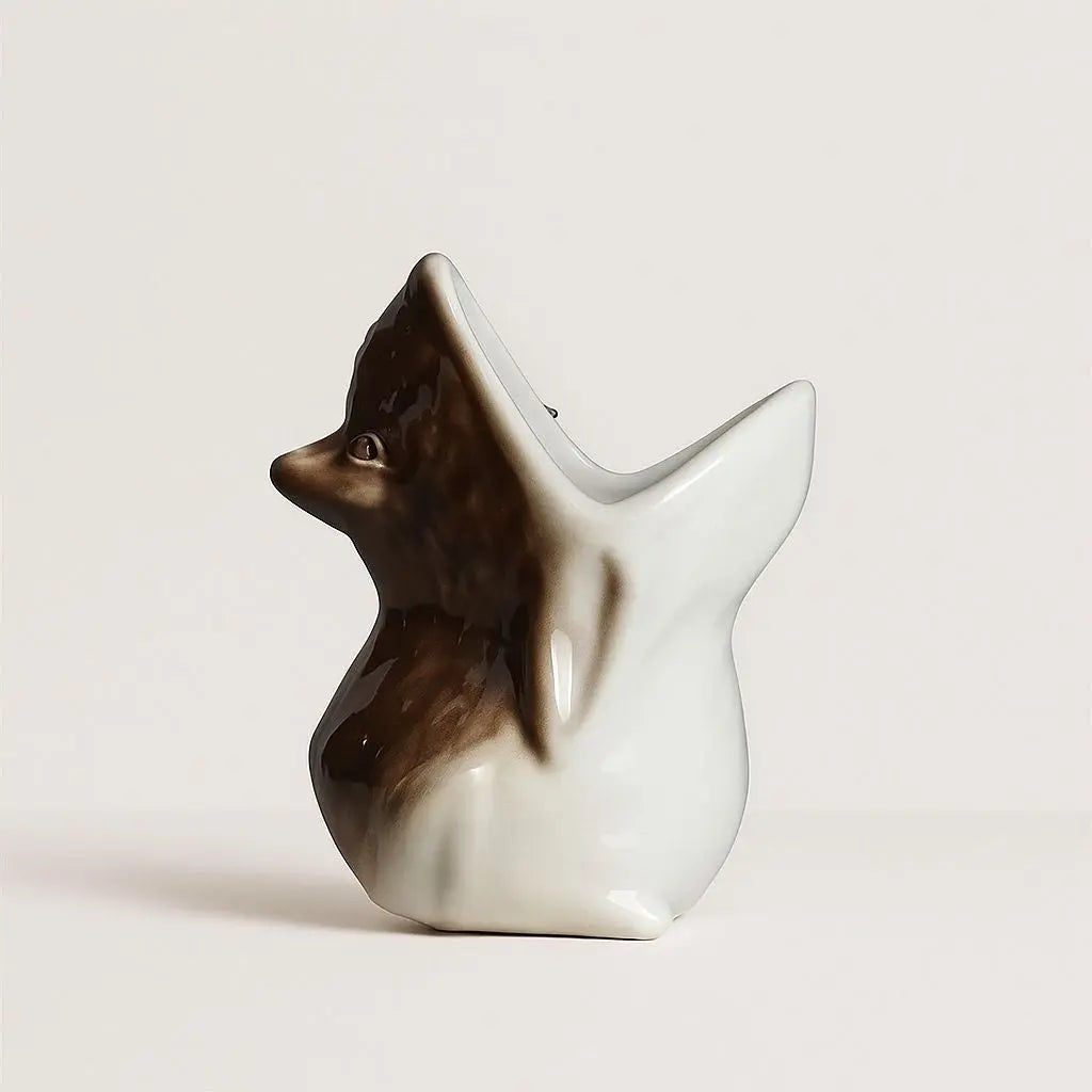 Frondy Ceramic Frog Planter