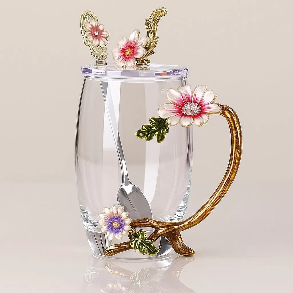 Sophia Enamel Glass Tea Cup