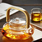 Elaris Borosilicate Glass Teapot with Bamboo Handle