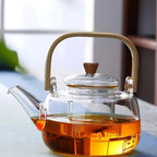 Elaris Borosilicate Glass Teapot with Bamboo Handle