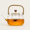 Elaris Borosilicate Glass Teapot with Bamboo Handle