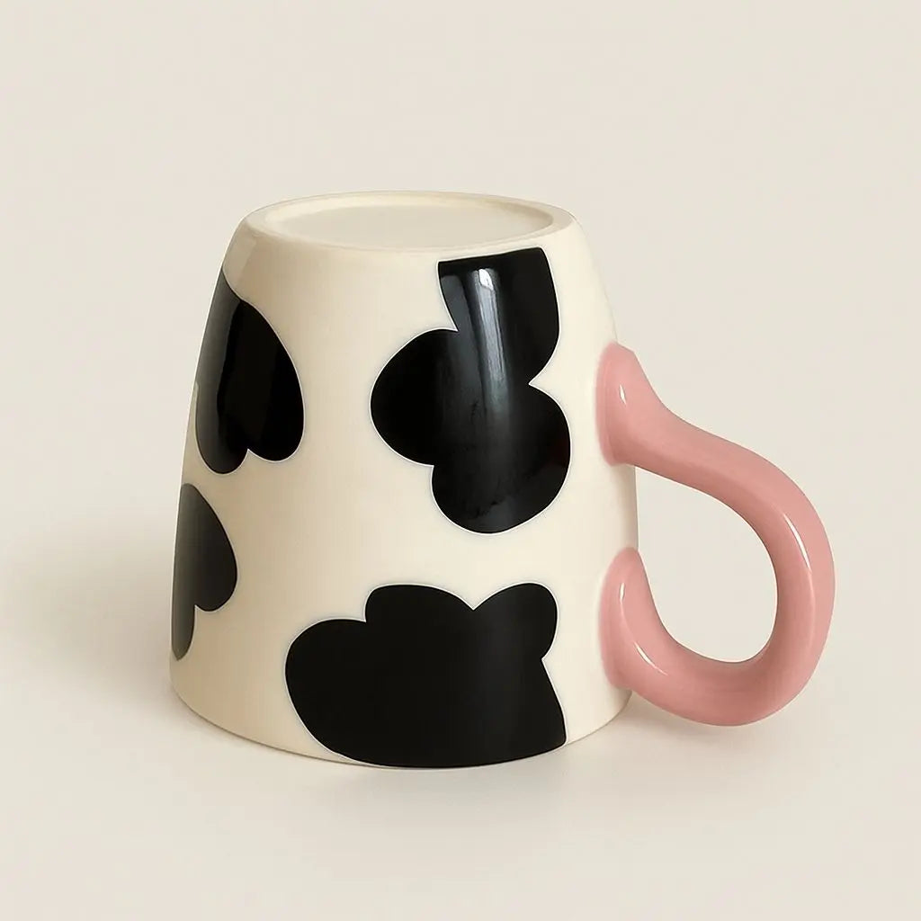Luna Hand-Painted Cow Ceramic Mug