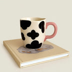 Luna Hand-Painted Cow Ceramic Mug