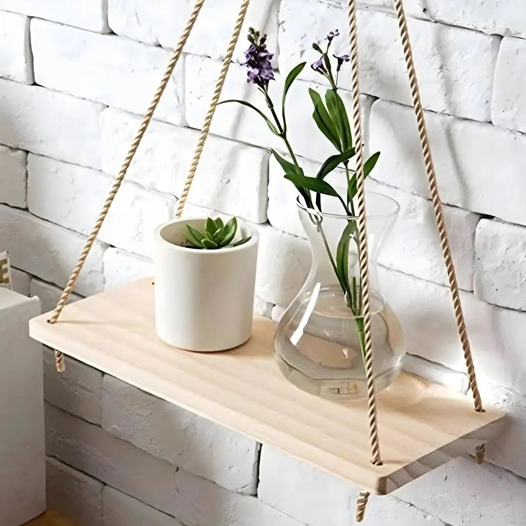 Chloe Hanging Wooden Shelf