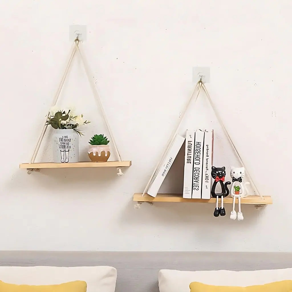 Chloe Hanging Wooden Shelf