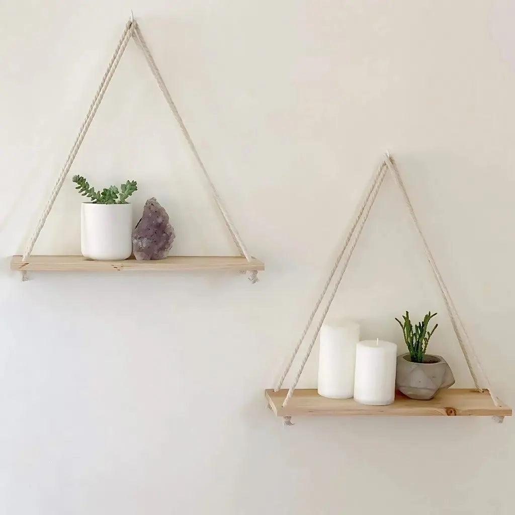 Chloe Hanging Wooden Shelf