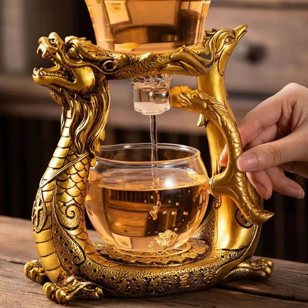 Imperial Dragon & Phoenix Glass Tea Maker