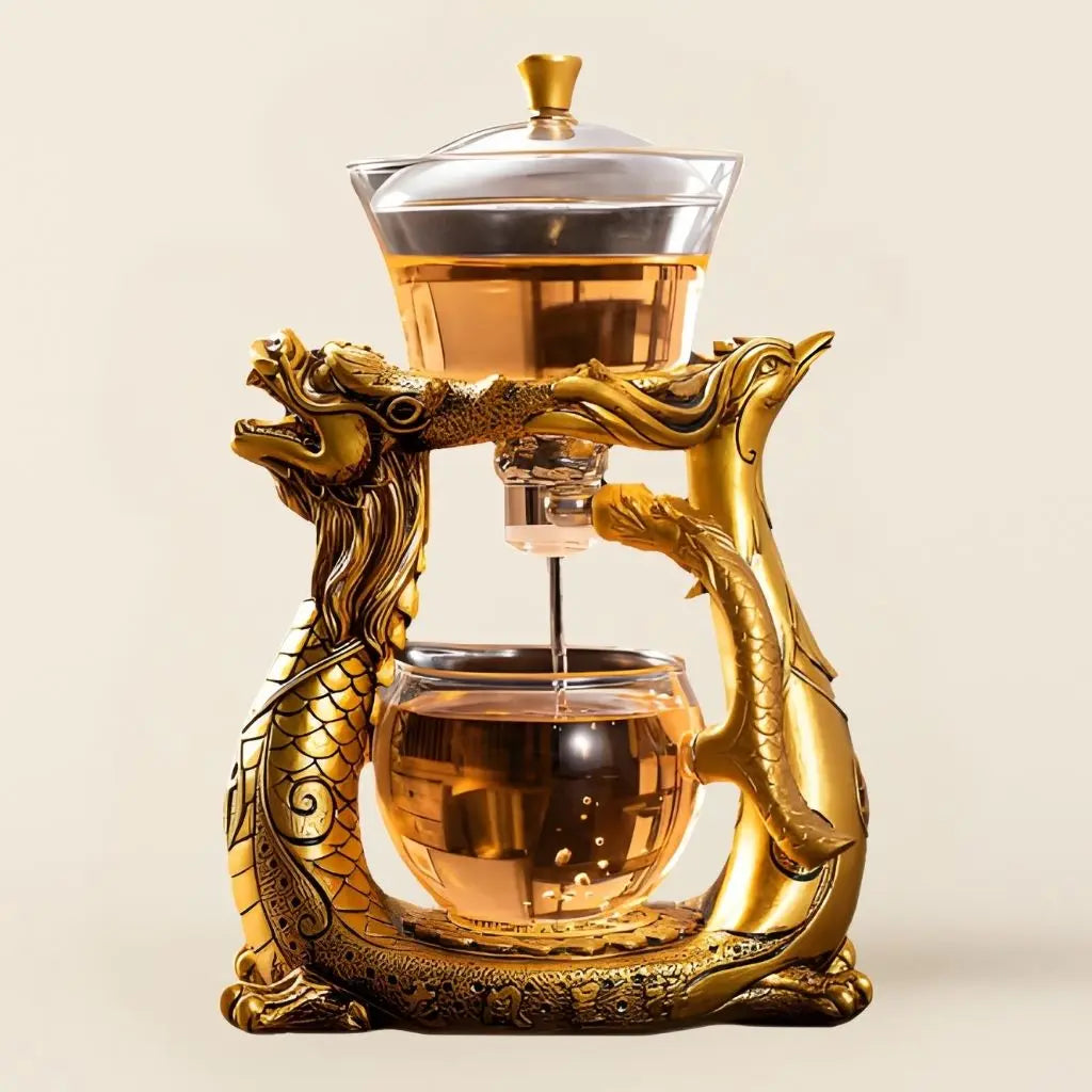 Imperial Dragon & Phoenix Glass Tea Maker