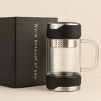Dylan Glass Tea Mug – Insulated Cup with Handle & Infuser