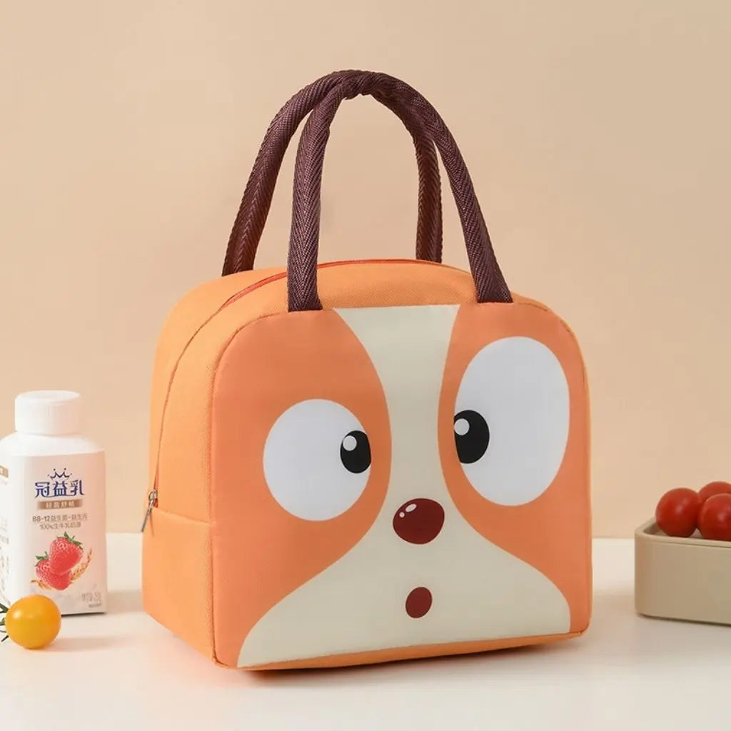 Lila Cartoon Insulated Lunch Bag