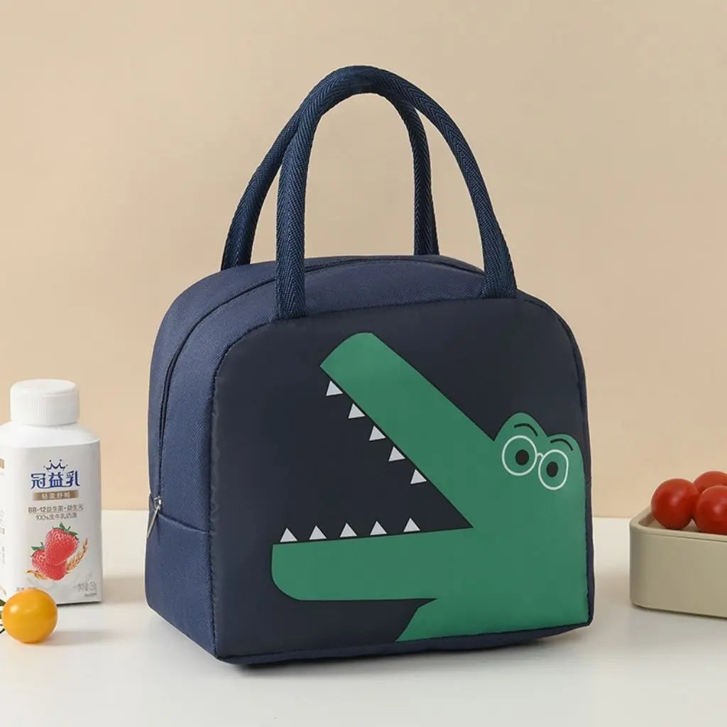 Lila Cartoon Insulated Lunch Bag