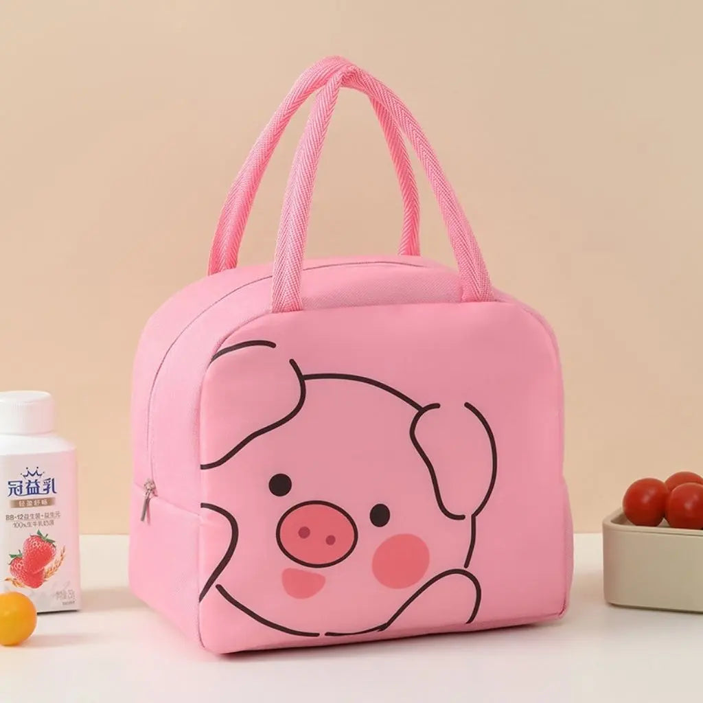 Lila Cartoon Insulated Lunch Bag