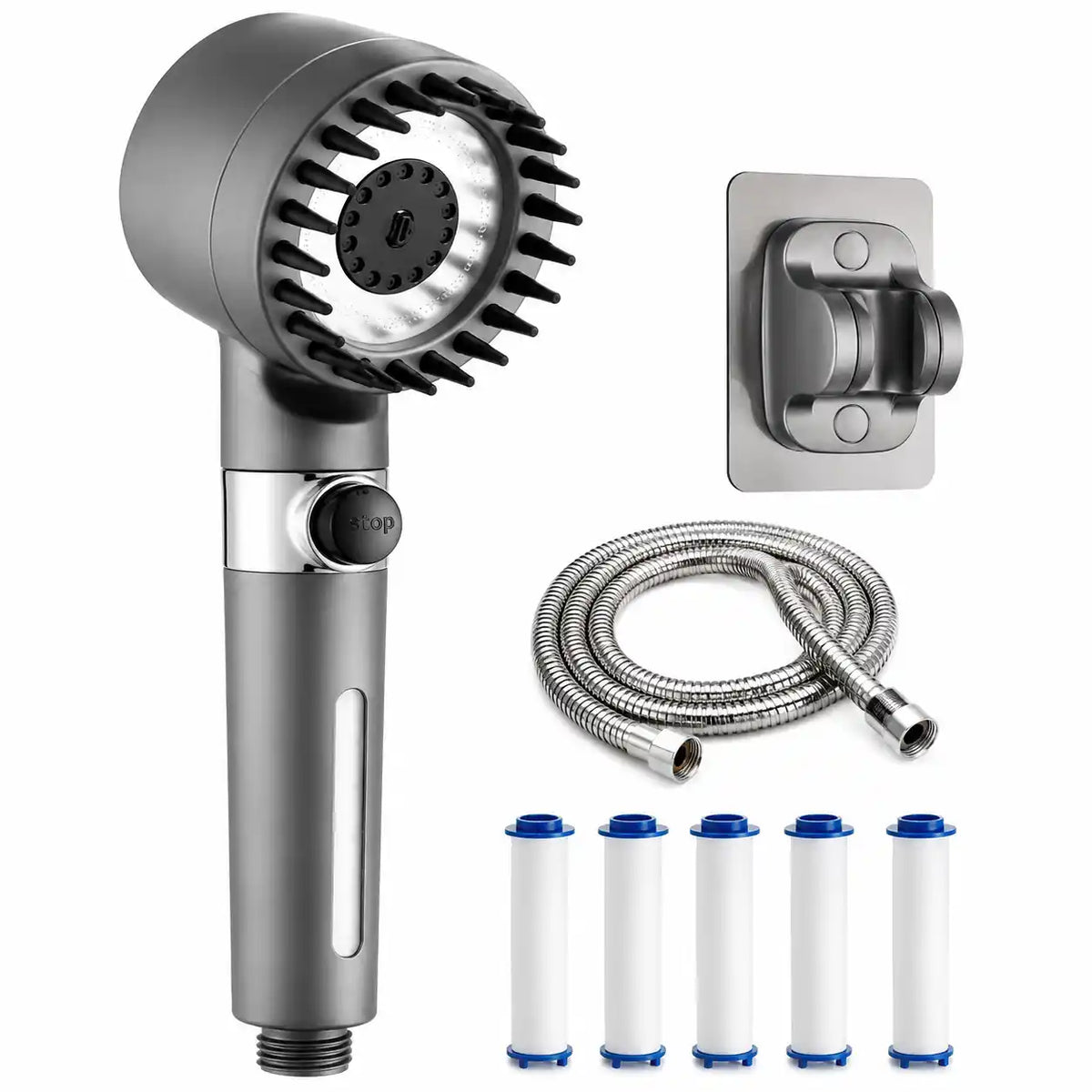 High Pressure Ionic Shower Head with Filter | Turbo Handheld Shower Head