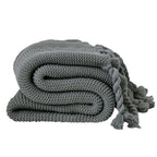 Chloe Twist Tassel Cotton Knit Blanket