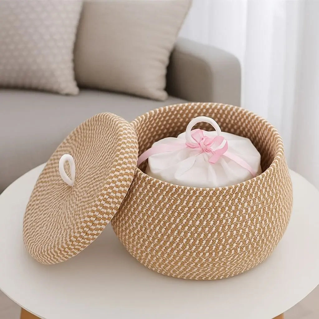 Lang Neutral Weave Storage Basket