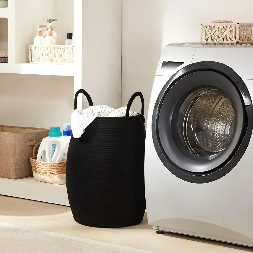Mason Woven Rope Laundry Basket