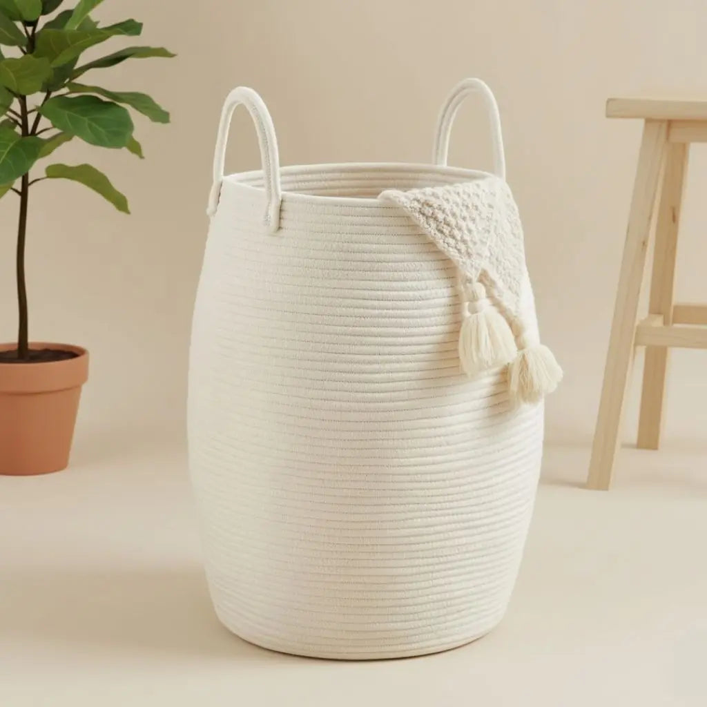 Mason Woven Rope Laundry Basket