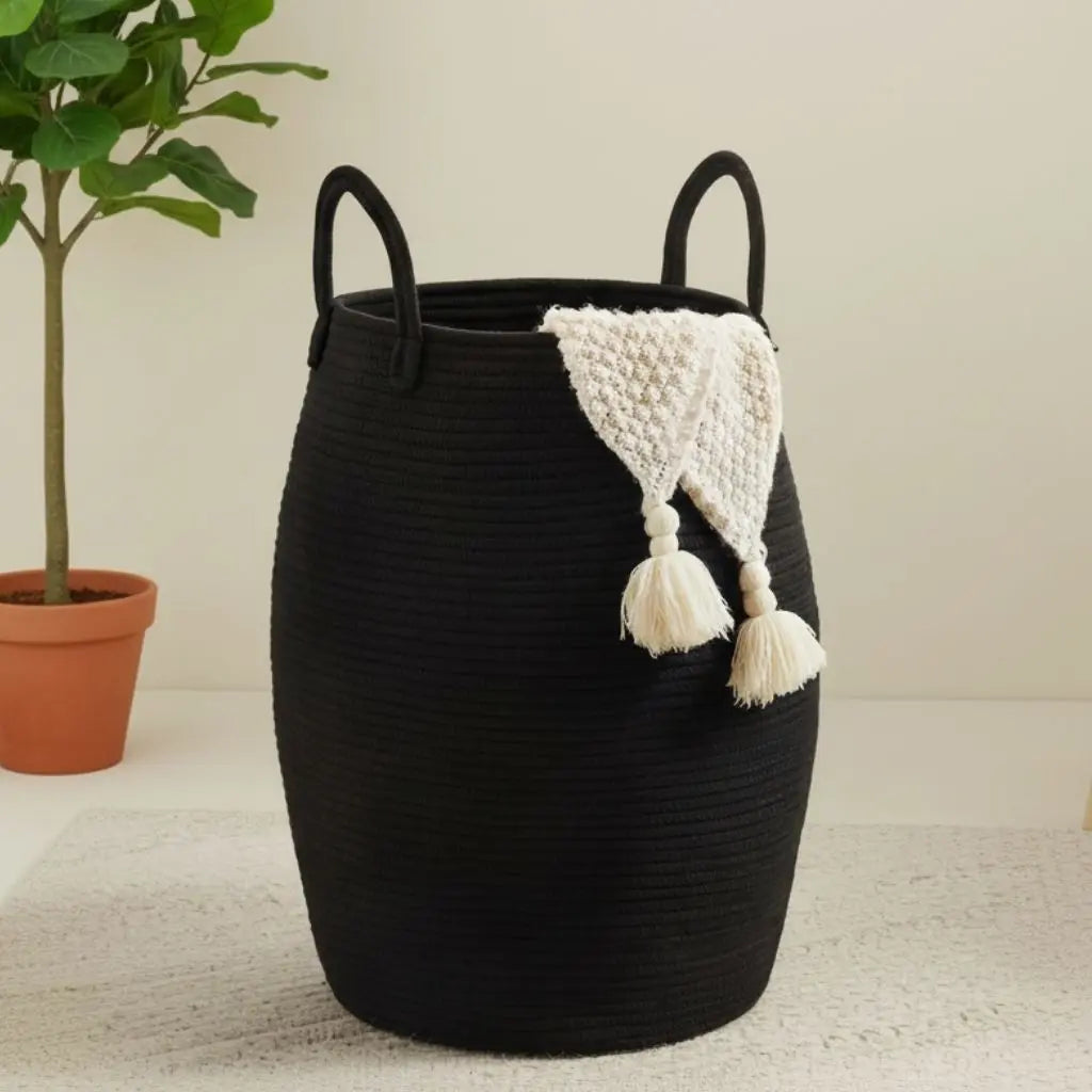 Mason Woven Rope Laundry Basket