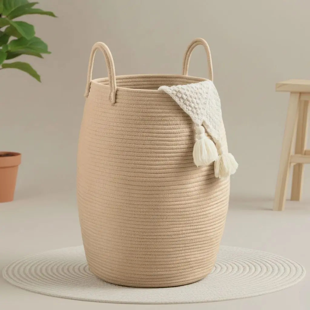 Mason Woven Rope Laundry Basket