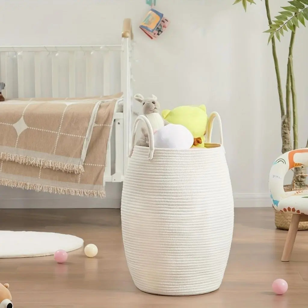 Mason Woven Rope Laundry Basket
