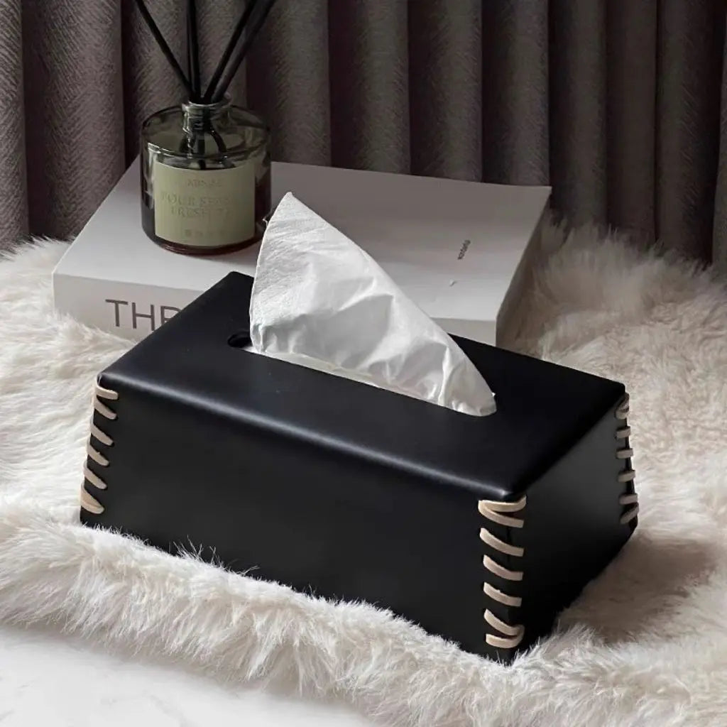 Rachel Leather Tissue Box Cover
