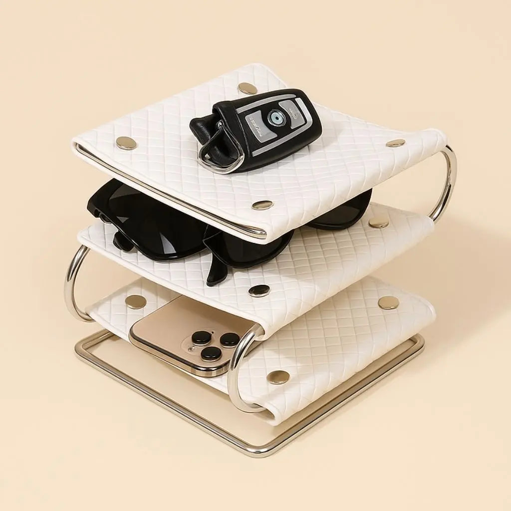 Liora Multi-Tier Leather Organizer