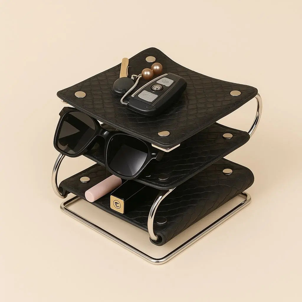 Liora Multi-Tier Leather Organizer