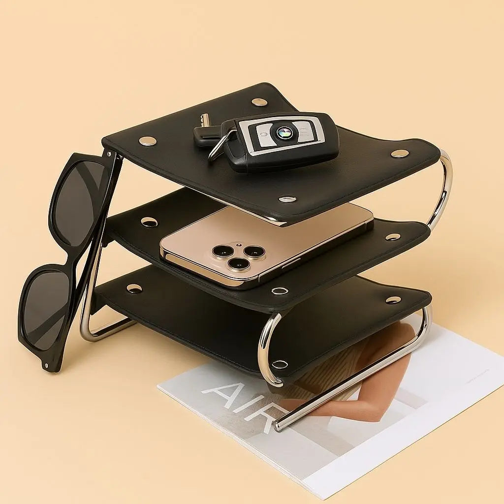Liora Multi-Tier Leather Organizer